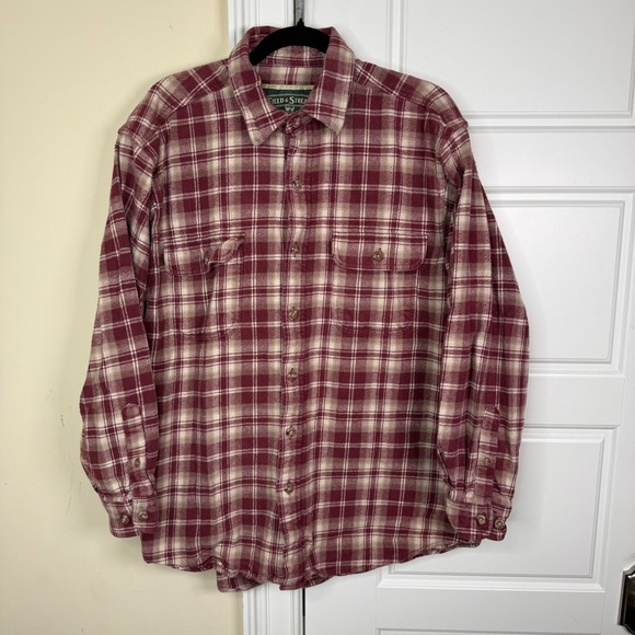 Field & Stream Other - Field & Stream Heavy Flannel Shirt Mens XL Red Plaid Long Sleeve Cotton Outdoors